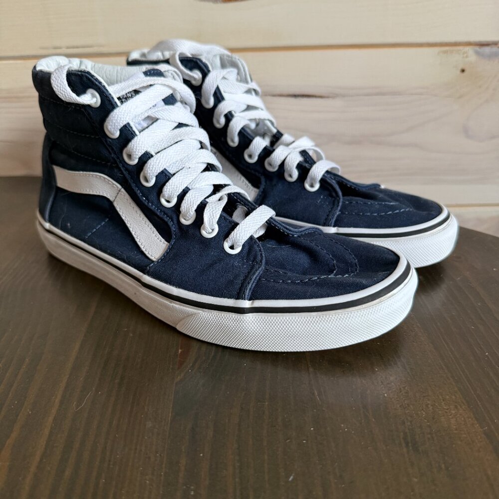 Vans SK8-HI Blue Skateboard Shoes Men's 7 Womens 8.5 Model 721499